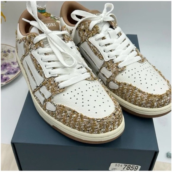 Amiri BOUCLE SKEL low top sneakers size 46 - Picture 2 of 7